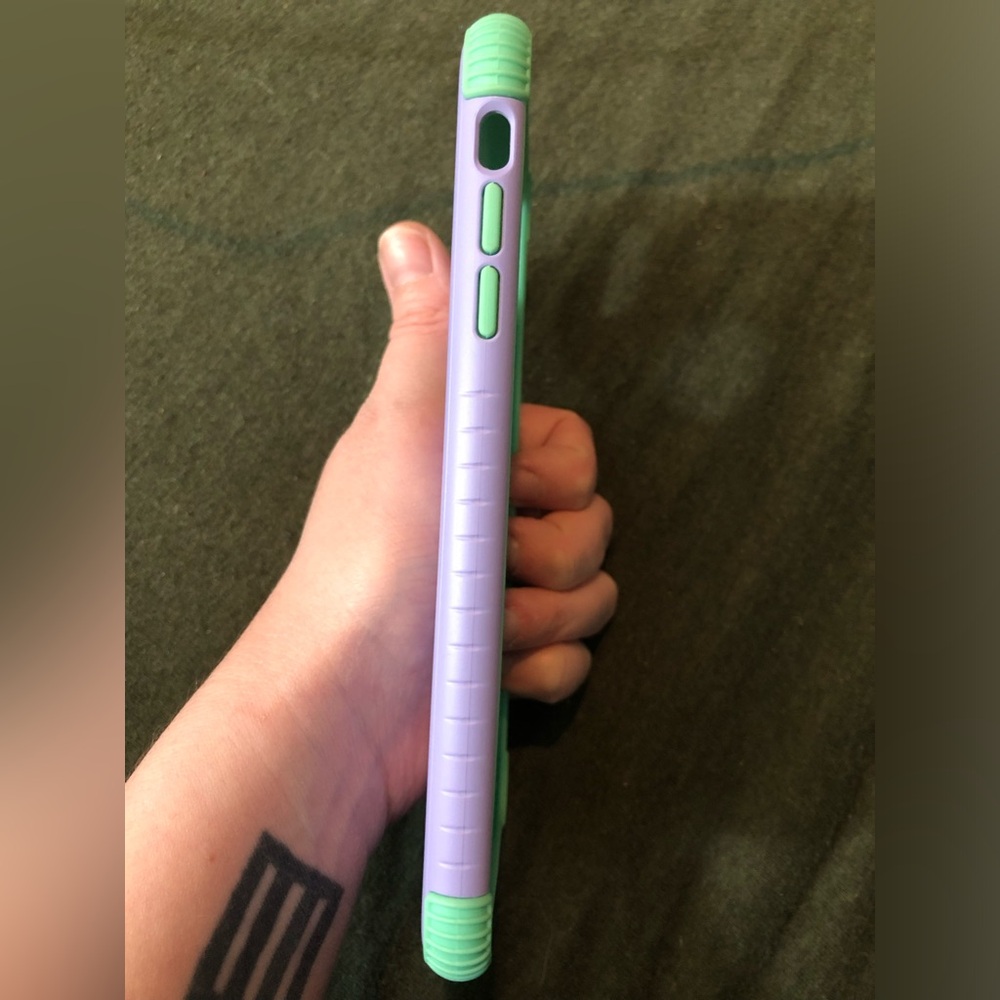 iPhone XS Max/ iPhone 8 Plus Purple & Teal 2 - Piece Phone Case - Picture 6 of 10